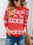 Women Snowflake Long Sleeve Comfy Casual Printing Sweater