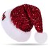 Christmas Red Sequined Bow Thickened Extra Large Pom-Pom Santa Claus Plush Hat