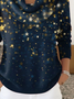 Women Star Long Sleeve Comfy Casual Printing Sweater