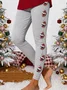 Casual Christmas Skinny Soft Clouds Ankle Pants Leggings