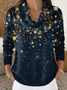 Women Star Long Sleeve Comfy Casual Printing Sweater
