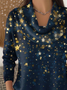 Women Star Long Sleeve Comfy Casual Printing Sweater