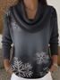 Women Christmas Long Sleeve Comfy Casual Printing Sweater