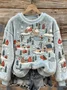 Casual Crew Neck Christmas Sweatshirt