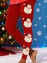 Women Santa Claus Casual All Season Printing Long Leggings
