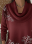 Women Christmas Long Sleeve Comfy Casual Printing Sweater