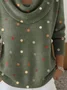 Women Polka Dots Long Sleeve Comfy Casual Printing Sweater