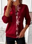 Women Imitation Cashmere Christmas Long Sleeve Comfy Vintage Sweater