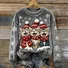 Casual Crew Neck Christmas Sweatshirt