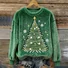 Casual Crew Neck Christmas Sweatshirt