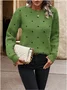 Women Polka Dots Long Sleeve Comfy Casual Printing Sweater
