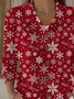 Women Christmas Long Sleeve Comfy Vintage Printing Cardigan