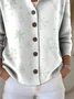 Women Christmas Long Sleeve Comfy Vintage Printing Cardigan