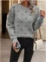 Women Polka Dots Long Sleeve Comfy Casual Printing Sweater