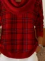 Women Plaid Long Sleeve Comfy Casual Printing Sweater