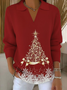Women Christmas Long Sleeve Comfy Casual Printing Sweater