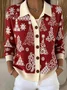 Women Knitted Christmas Long Sleeve Comfy Casual Cardigan