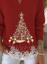 Women Christmas Long Sleeve Comfy Casual Printing Sweater