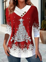 Casual Christmas Long Sleeve T-shirt