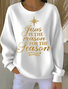 Casual Crew Neck Christmas Sweatshirt