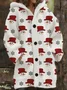 Women Wool/Knitting Santa Claus Long Sleeve Comfy Vintage Cardigan