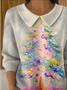 Women Christmas Long Sleeve Comfy Casual Printing Sweater