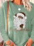 Casual Santa Claus Crew Neck Long Sleeve T-shirt