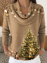 Women Christmas Long Sleeve Comfy Casual Printing Sweater