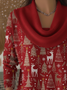 Women Christmas Long Sleeve Comfy Casual Printing Sweater
