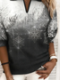 Women Gradient Pattern Long Sleeve Comfy Casual Sweater