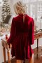 Women Plain Spring/Fall Dress Long Sleeve A-Line Dress