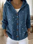 Women Christmas Long Sleeve Comfy Vintage Printing Cardigan