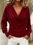 Elegant Plain Long Sleeve T-shirt