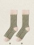 Coral Fleece Mid-calf Socks Autumn And Winter Women's Home Warm Fleece-lined Thick Plush Socks For Floors