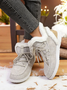 Casual Plain Lace-Up Low Heel Snow Boots