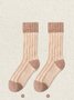 Coral Fleece Mid-calf Socks Autumn And Winter Women's Home Warm Fleece-lined Thick Plush Socks For Floors