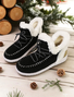 Casual Plain Lace-Up Low Heel Snow Boots