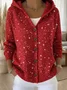 Women Christmas Long Sleeve Comfy Vintage Printing Cardigan