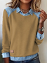 Vintage Shawl Collar Plain Sweatshirt