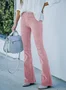Women Plain Long Pants Elegant Spring/Fall Trousers