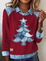 Vintage Shawl Collar Christmas Sweatshirt