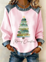 Vintage Crew Neck Christmas Sweatshirt Printing