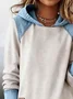 Casual Hoodie Multicolor Block Sweatshirt