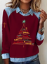 Vintage Shawl Collar Christmas Sweatshirt