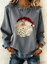 Vintage Crew Neck Santa Claus Sweatshirt Printing