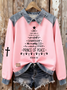 Casual Shawl Collar Christmas Sweatshirt