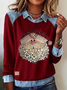 Vintage Shawl Collar Santa Claus Sweatshirt