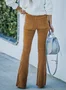 Women Plain Long Pants Elegant Spring/Fall Trousers