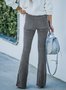 Women Plain Long Pants Elegant Spring/Fall Trousers
