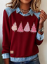 Vintage Shawl Collar Christmas Sweatshirt